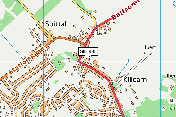 G63 9SL map - OS VectorMap District (Ordnance Survey)