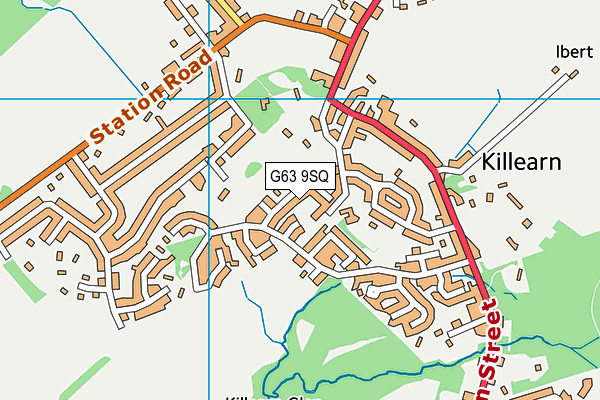 G63 9SQ map - OS VectorMap District (Ordnance Survey)