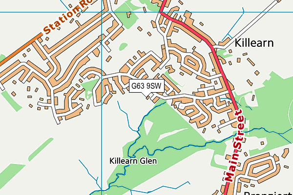 G63 9SW map - OS VectorMap District (Ordnance Survey)