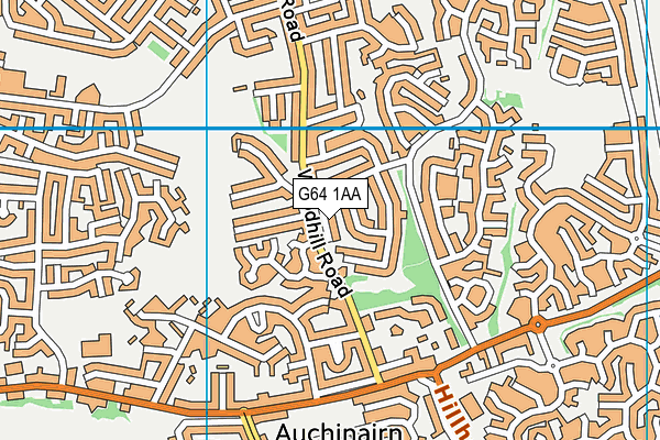 G64 1AA map - OS VectorMap District (Ordnance Survey)