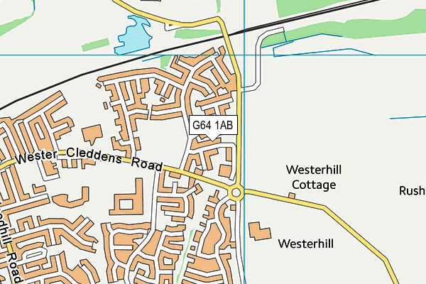 G64 1AB map - OS VectorMap District (Ordnance Survey)