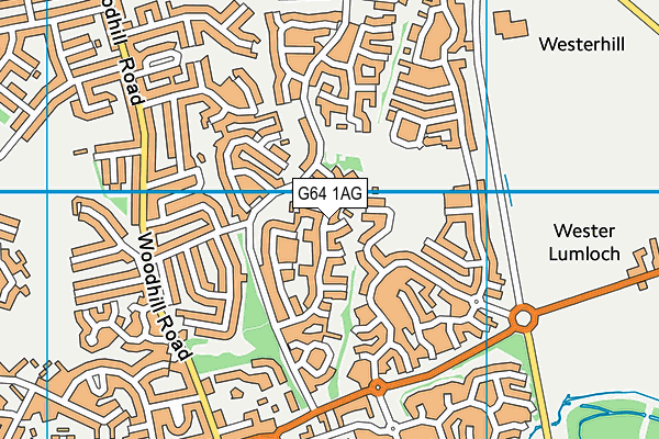 G64 1AG map - OS VectorMap District (Ordnance Survey)