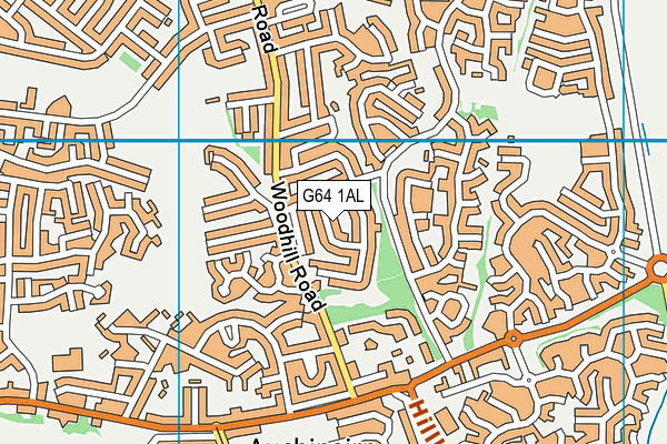 G64 1AL map - OS VectorMap District (Ordnance Survey)