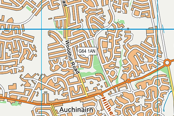 G64 1AN map - OS VectorMap District (Ordnance Survey)