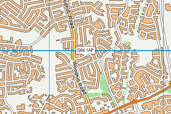 G64 1AP map - OS VectorMap District (Ordnance Survey)