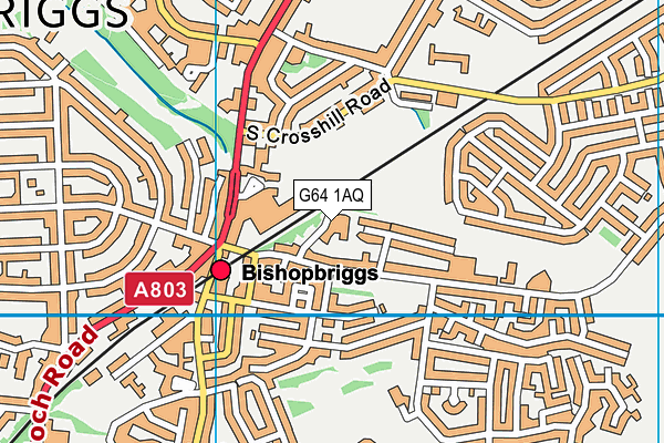 G64 1AQ map - OS VectorMap District (Ordnance Survey)