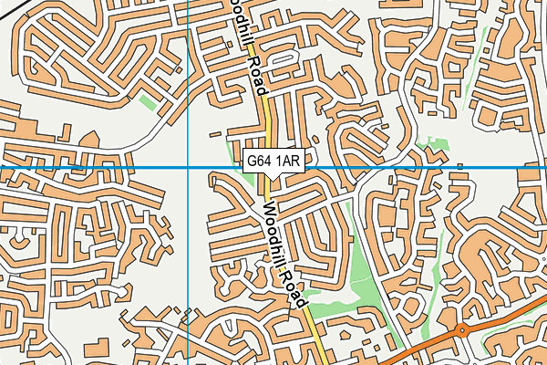 G64 1AR map - OS VectorMap District (Ordnance Survey)