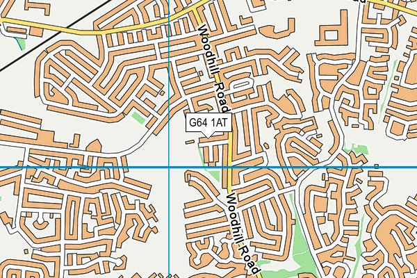 G64 1AT map - OS VectorMap District (Ordnance Survey)