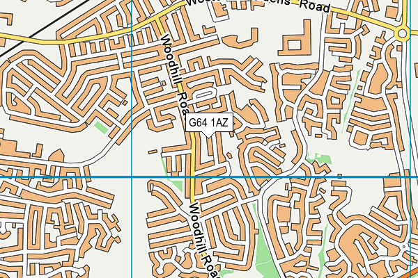 G64 1AZ map - OS VectorMap District (Ordnance Survey)