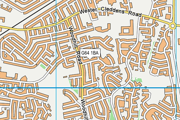 G64 1BA map - OS VectorMap District (Ordnance Survey)