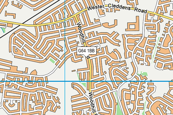 G64 1BB map - OS VectorMap District (Ordnance Survey)