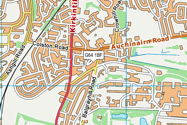 G64 1BF map - OS VectorMap District (Ordnance Survey)