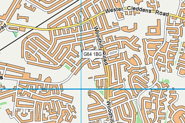 G64 1BG map - OS VectorMap District (Ordnance Survey)