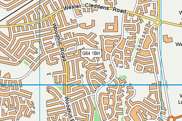 G64 1BH map - OS VectorMap District (Ordnance Survey)