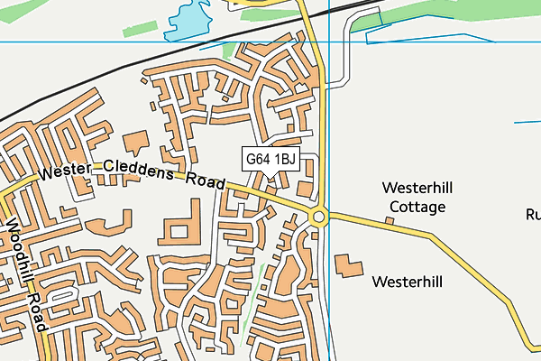 G64 1BJ map - OS VectorMap District (Ordnance Survey)