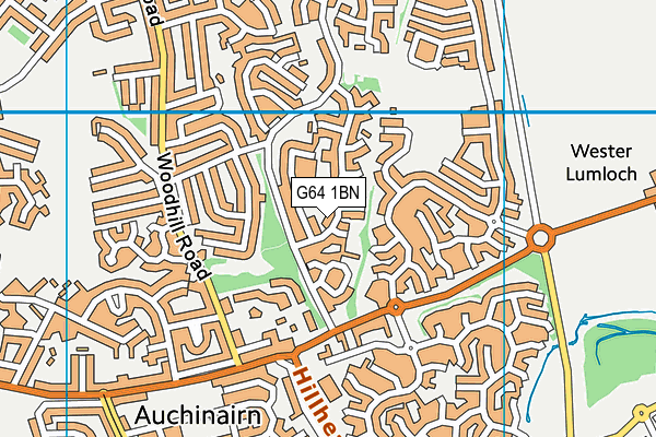 G64 1BN map - OS VectorMap District (Ordnance Survey)