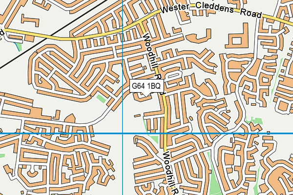 G64 1BQ map - OS VectorMap District (Ordnance Survey)