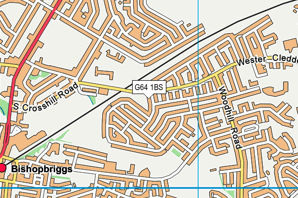 G64 1BS map - OS VectorMap District (Ordnance Survey)