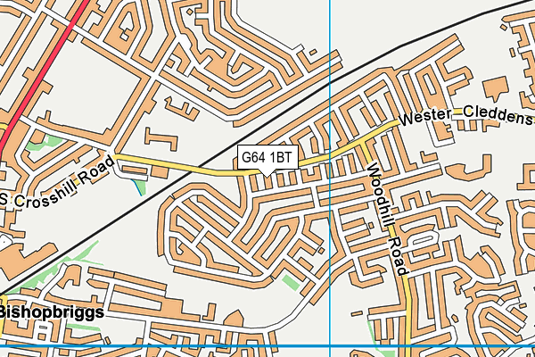 G64 1BT map - OS VectorMap District (Ordnance Survey)