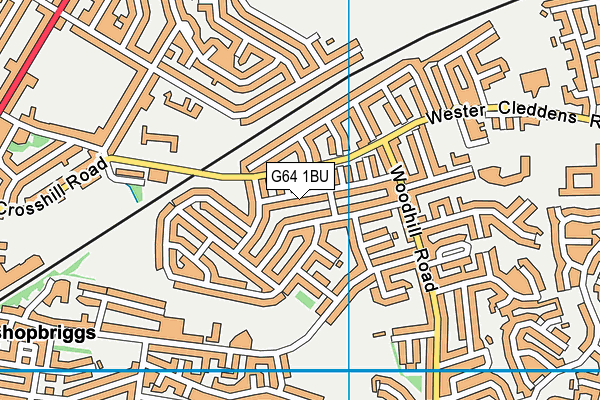 G64 1BU map - OS VectorMap District (Ordnance Survey)