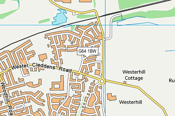 G64 1BW map - OS VectorMap District (Ordnance Survey)