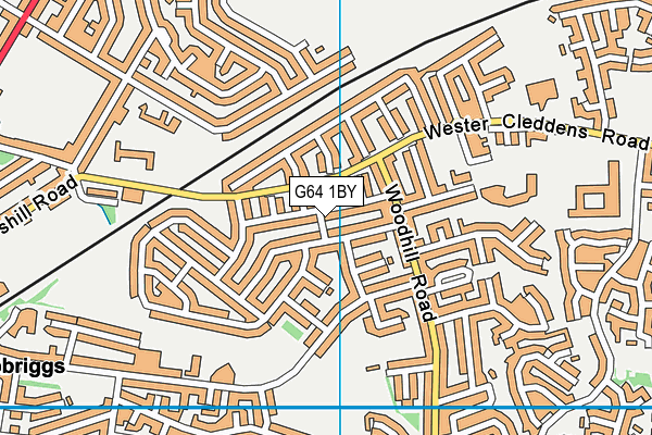 G64 1BY map - OS VectorMap District (Ordnance Survey)