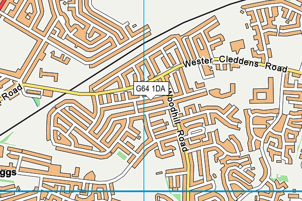G64 1DA map - OS VectorMap District (Ordnance Survey)