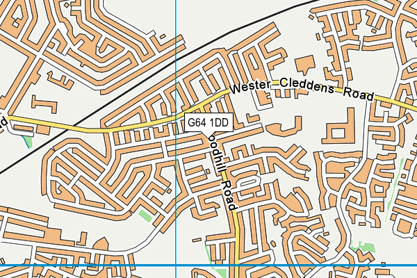 G64 1DD map - OS VectorMap District (Ordnance Survey)