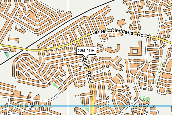 G64 1DH map - OS VectorMap District (Ordnance Survey)