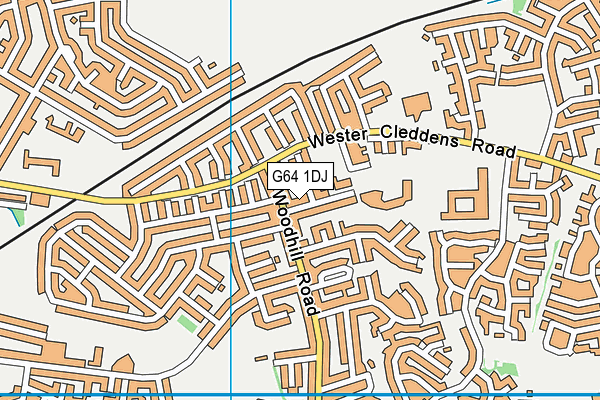 G64 1DJ map - OS VectorMap District (Ordnance Survey)