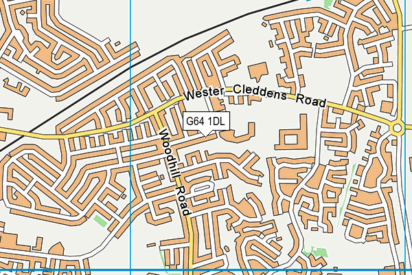 G64 1DL map - OS VectorMap District (Ordnance Survey)