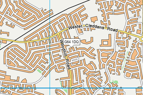 G64 1DQ map - OS VectorMap District (Ordnance Survey)