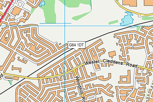 G64 1DT map - OS VectorMap District (Ordnance Survey)