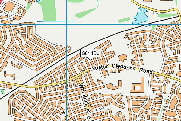 G64 1DU map - OS VectorMap District (Ordnance Survey)