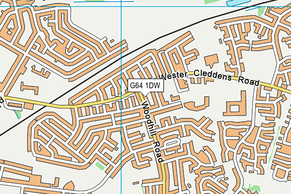 G64 1DW map - OS VectorMap District (Ordnance Survey)