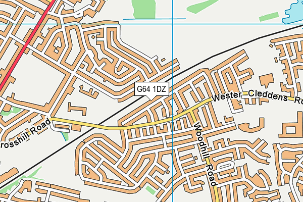 G64 1DZ map - OS VectorMap District (Ordnance Survey)