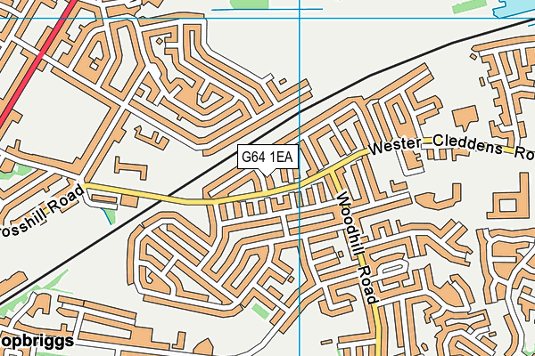 G64 1EA map - OS VectorMap District (Ordnance Survey)