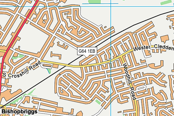 G64 1EB map - OS VectorMap District (Ordnance Survey)