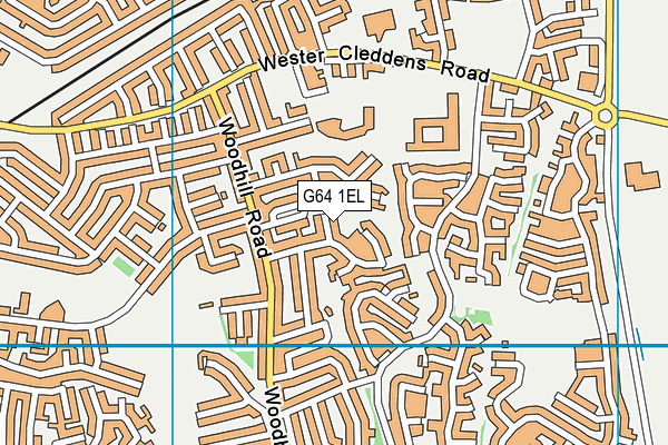 G64 1EL map - OS VectorMap District (Ordnance Survey)