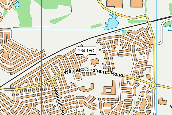 G64 1EQ map - OS VectorMap District (Ordnance Survey)