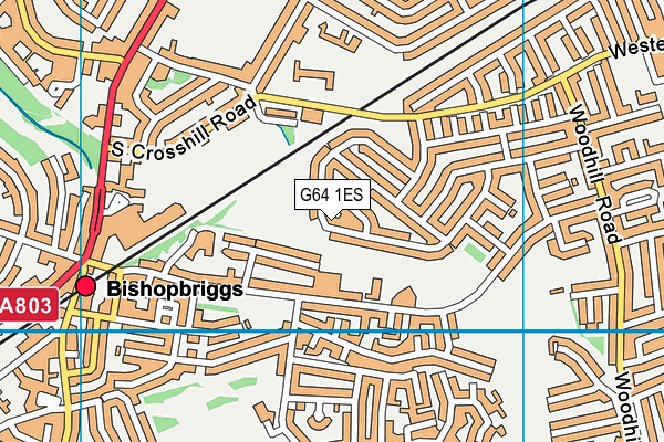 G64 1ES map - OS VectorMap District (Ordnance Survey)