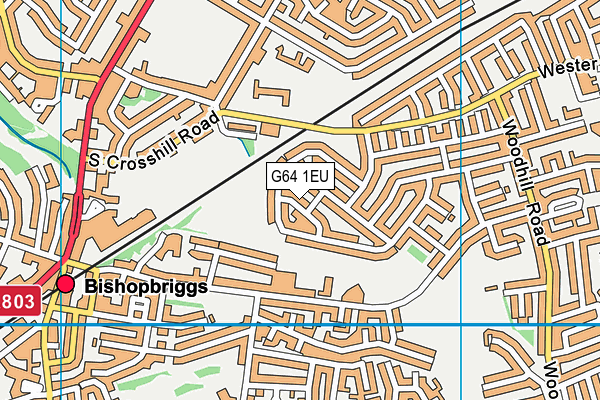 G64 1EU map - OS VectorMap District (Ordnance Survey)