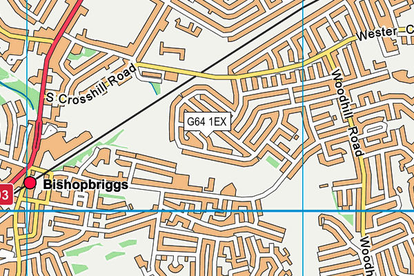 G64 1EX map - OS VectorMap District (Ordnance Survey)