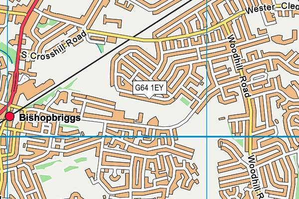 G64 1EY map - OS VectorMap District (Ordnance Survey)