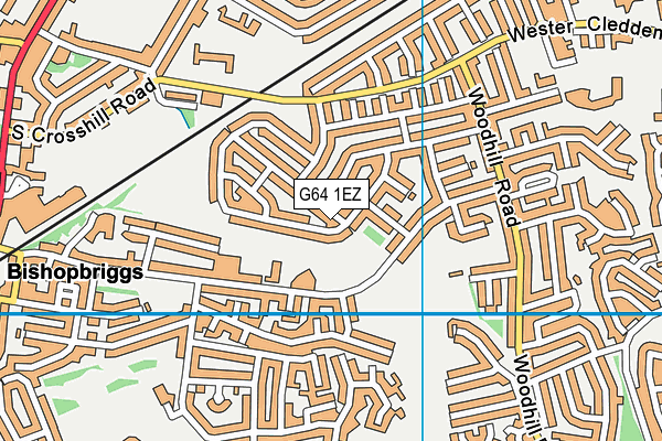 G64 1EZ map - OS VectorMap District (Ordnance Survey)