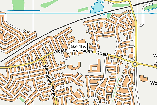 G64 1FA map - OS VectorMap District (Ordnance Survey)