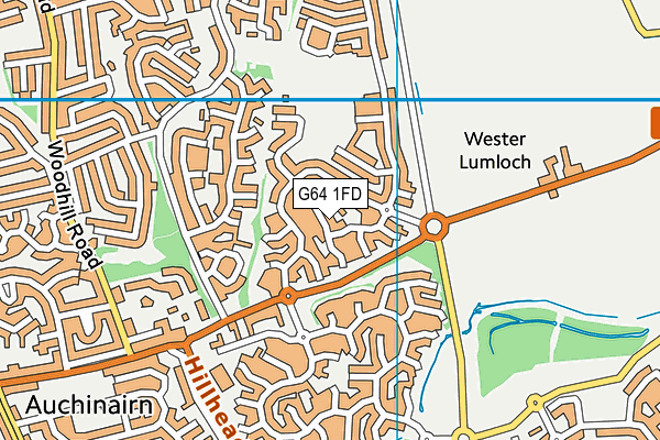 G64 1FD map - OS VectorMap District (Ordnance Survey)