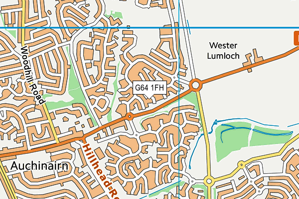 G64 1FH map - OS VectorMap District (Ordnance Survey)