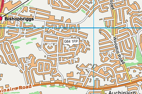 G64 1FP map - OS VectorMap District (Ordnance Survey)