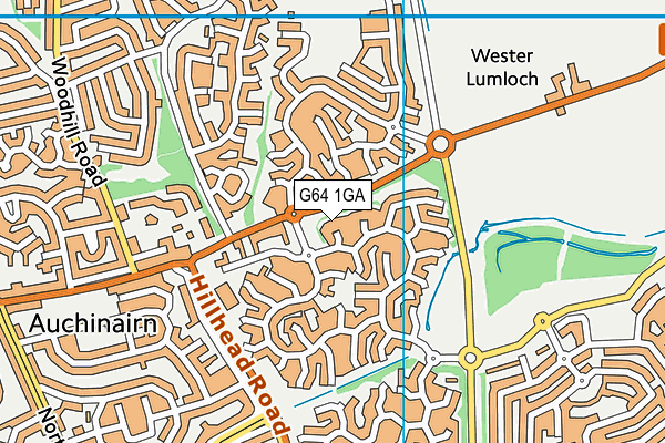 G64 1GA map - OS VectorMap District (Ordnance Survey)